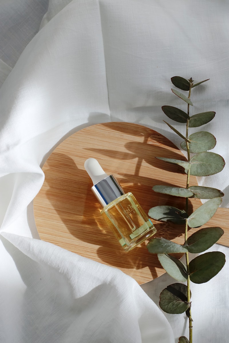 Minimalist bottle on geometric plinth